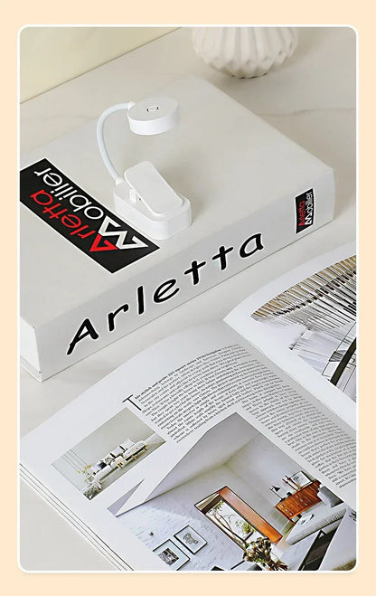 Mini Clip Book Lamp LED Table Lamp Eye Protection 3 Colors Battery Powered Night Light Portable Bedside Student Reading Lamp