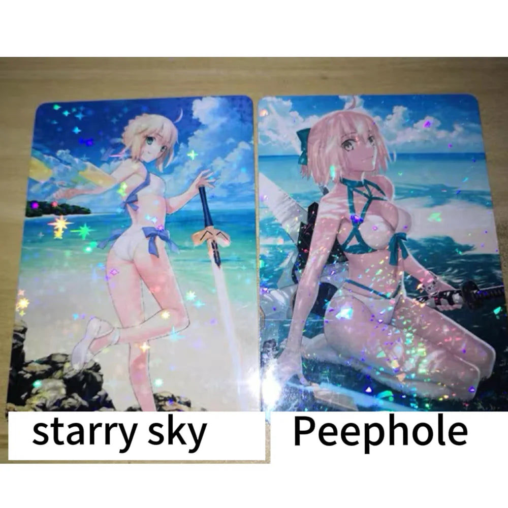 Custom Game Cards Foil/Regular Card DIY PTCG Personalized Cards Board Game Party Games Any Picture Black/Blue Core Card