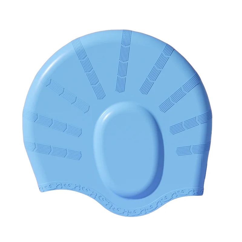 Ear Protection Silicone Swimming Cap for Women Men Long Hair Waterproof Enlarged Swim Pool Cap