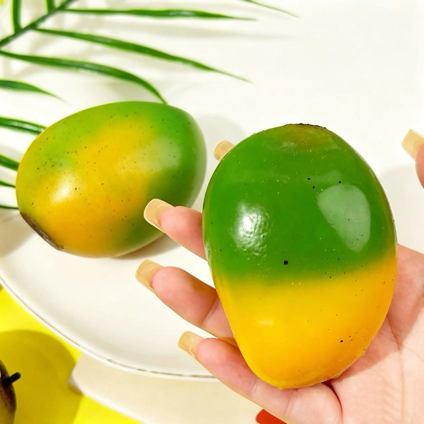 Ultra Soft Microfiber Temp Change Mango Handmade Ball Stress Relief Fidget Squeeze Toy ASMR Decompression Relaxation Toy Gift