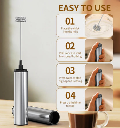 Kitchen Powerful Stirrer Milk Frother Handheld Foam Maker for Lattes Whisk Drink Mixer Coffee Electric Rechargable Egg Beater