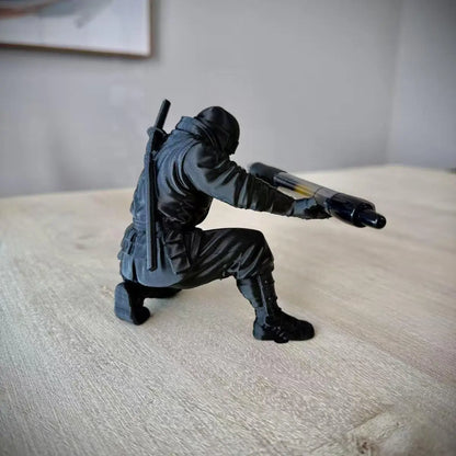 Desktop Art 3D Printed Ninja Pen Holder Unique Figurine Stationery Organizer Pencil Figurines Desk Decor Craft For Pen Storage