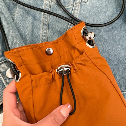 Nylon Crossbody Bag Soft Mini Phone Wallet Multifunctional Square Shoulder Bag Crossbody Purse Canvas Purse Messenger Bag