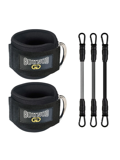 2pc/3pc GOUNOD Fitness Ankle Straps Adjustable D-Ring Support Cuffs Gym Leg Strength Workouts Pulley With Buckle Sports Guard
