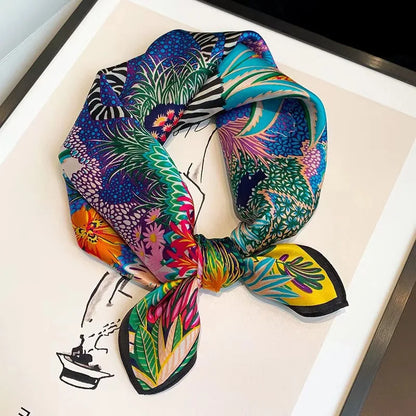 Scarf 100% Silk Bandana Women Square Scarves Wrap Kerchief Spring Fashion Luxury High Quality Headband Hijab Shawls 2026