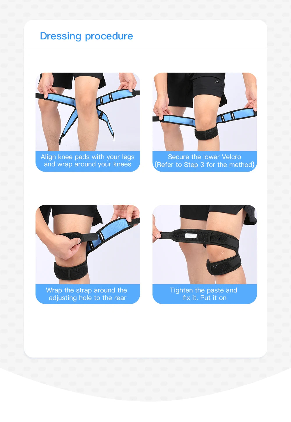 Professional Sports Protection Patellar Strap for Fitness Running Basketball Cycling Adjustable Strap Support for Stable Joints