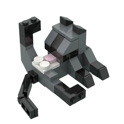 ~~Animal Series MOC Bricks Cat Figires DIY Building Blocks Kids Education Toys For Children Birthday Gift··