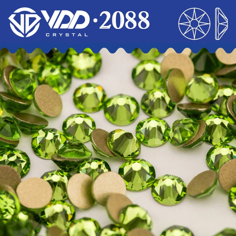 VDD SS16-SS30 High Quality AAAAA 2088 Rhinestones Crystal Flatback 8 Big 8 Small 16cut Stones For DIY Crafts Nail Art Decoration