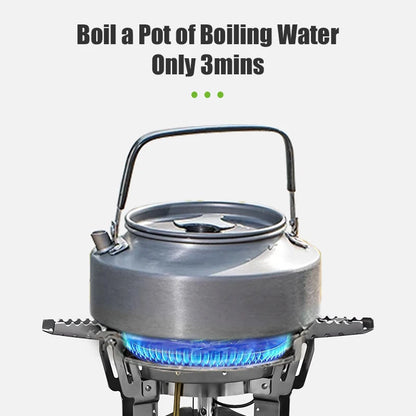 BRS-69 High Power 4360W Outdoor Gas Stove Adjustable Height Foldable Gas Burner Camping Picnic Windproof Stove Cooking Accessory