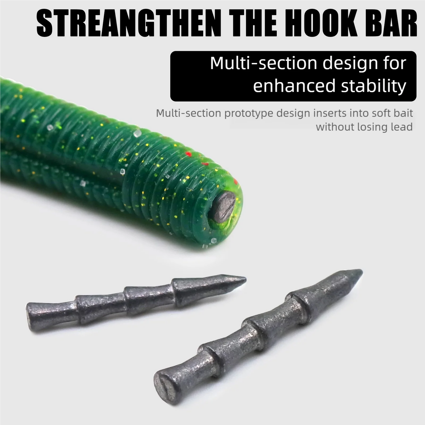 Nail Weights Sinkers Bass Fishing for Bass Fishing - Insert Sinkers for Fishing Lures, Neko Rig and Wacky Rig
