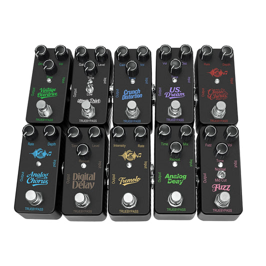Electric Guitar Effects Pedal Mini Single Type Crunch Distortion Classic Chorus Delay    Digital Delay