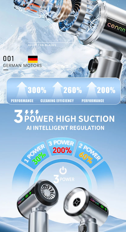 CENRR New Car Vacuum Cleaner Strong Suction Powerful Wireless Portable Car Cleaner for Home Appliance Gift a Birthday Present