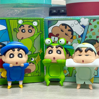Official genuine Crayon Shin chan trendy toy mobile phone screen party doll car decoration figurine gift anime periphera