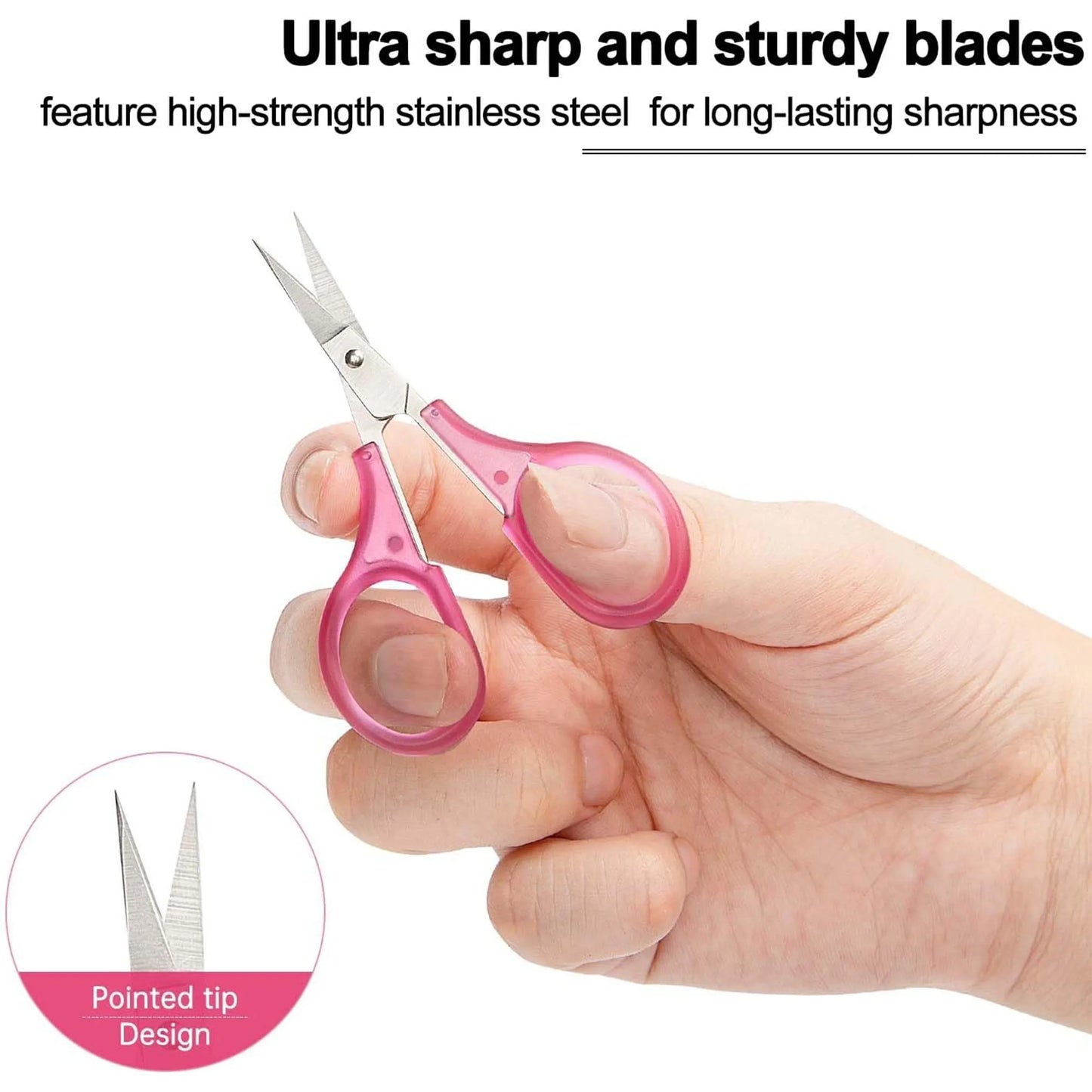 1pc Compact Precision Craft Scissors Sharp Stainless Steel Blades with Protective Cap, Tsa-Approved for Travel Stationery