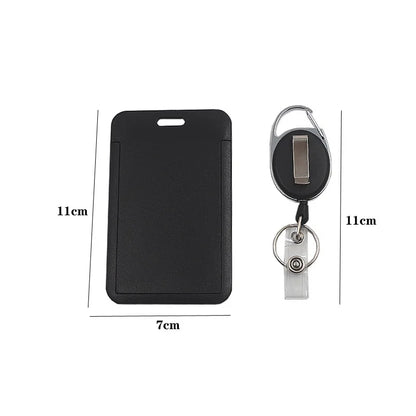 Work Permit Card Set - Rope Retractable Neck Hanging Document Card Set - Chest Tag Access Control Hard Shell Protective Set