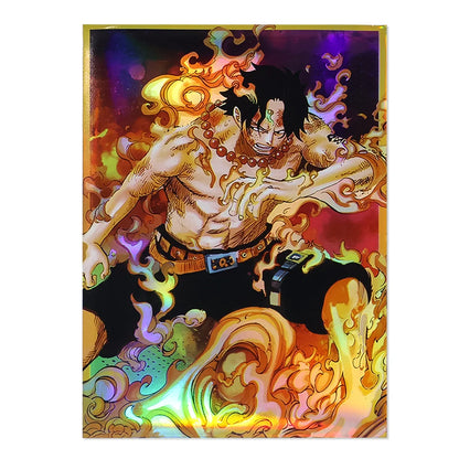 60Pcs 67x92mm Anime One Piece Card Sleeves Ace Luffy Zoro Shanks Empress Nami OPCG PTCG /MTG/PKM Trading Cards Protector Case
