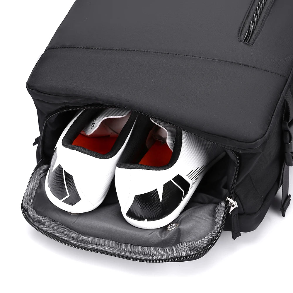 Large-capacity Oxford Travel Backpack, Men's And Women's Simple Leisure Backpack, Independent Shoe Compartment, Usb Interface