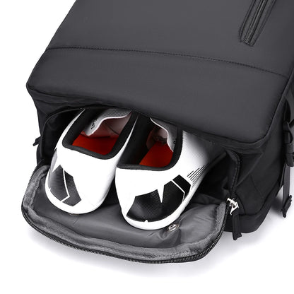 Large-capacity Oxford Travel Backpack, Men's And Women's Simple Leisure Backpack, Independent Shoe Compartment, Usb Interface