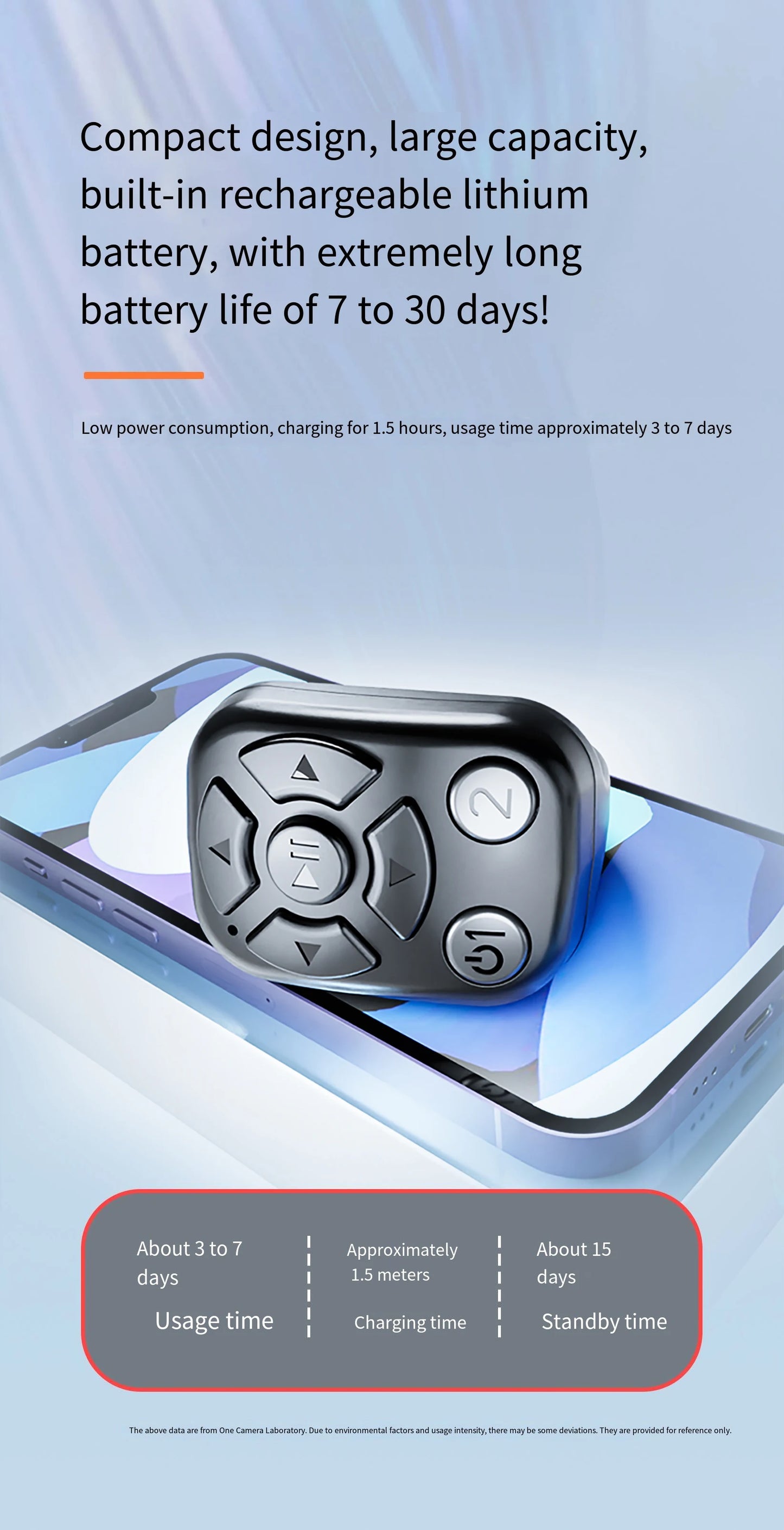 Wireless Automatic Clicker Remote Control Page Turner Continuous Click Device for eBooks Wireless Selfie Button Scroll Function