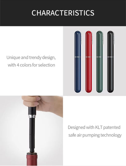Portable Handheld 2-in-1 Air Pressure Wine Opener with Air Pump And Cork Remover Foil Cutter Compact Desktop Cicerone for Party