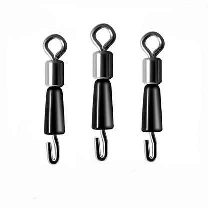 30/50PCSFishing Bearing Swivels Ball Bearing Swivel Solid Rings Fishing Connector Ocean Boat Quick Fast Link Connector