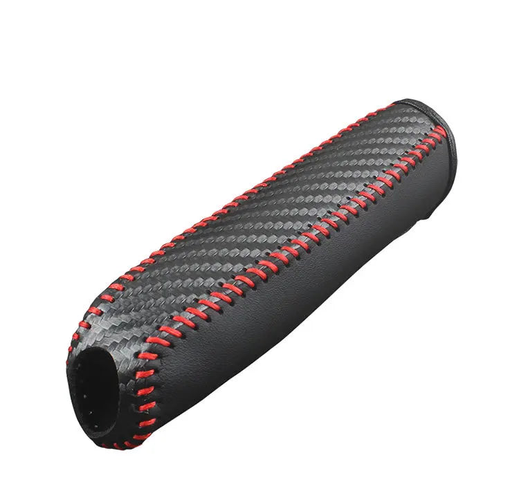 Carbon Fiber Car Leather Handbrake Cover Protective Sleeve Hand Brake Protection Car Interior Accessories