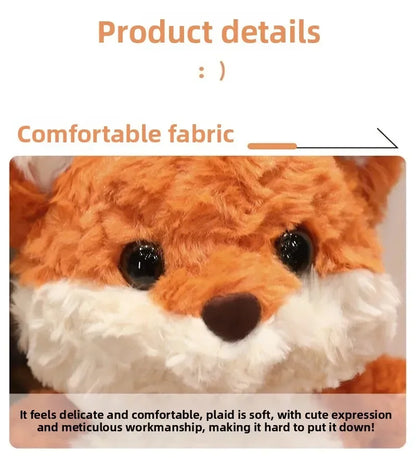 Cute Fluffy Fox Plush Toy Soft Cartoon Orange Foxes Stuffed Doll Baby Appease Children toys