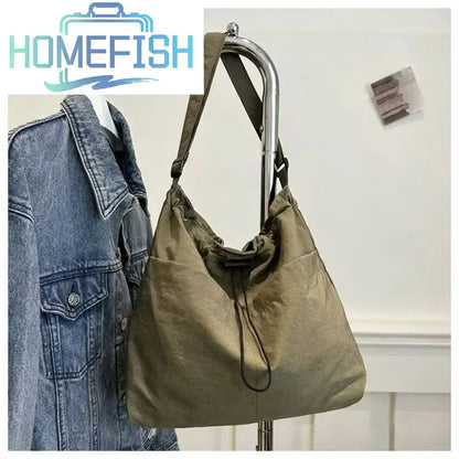 HOMEFISH Large Capacity Versatile Shoulder Bag for Women's Summer Popular Lightweight Crossbody Bag Minimalist Tote Handbag