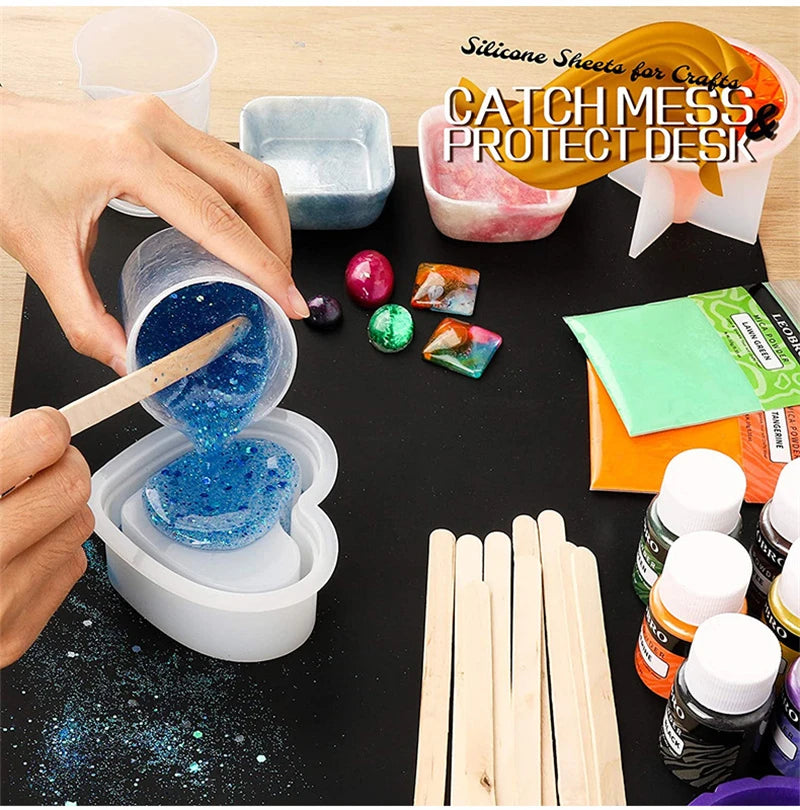 50X40/60X40cm Large Silicone Table Mat High Quality Waterproof Placemat Resin Pad for DIY Jewelry Making Accessories Baking Mat