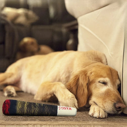 Funny Interactive Cigar Design Plush Dog Toy Squeaky Chew Toy for Teeth Grinding