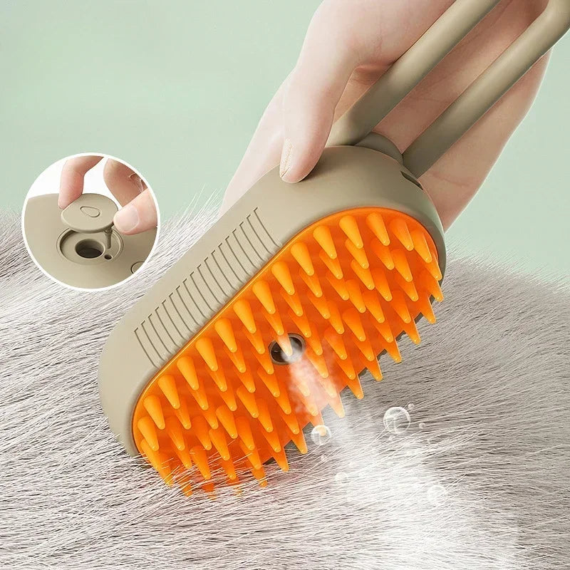 Pet Steam Brush Cat Dog Cleaning Steamy Spray Massage Beauty Comb 3 in 1 Hair Removal Grooming Supplies Pets Accessories Comb