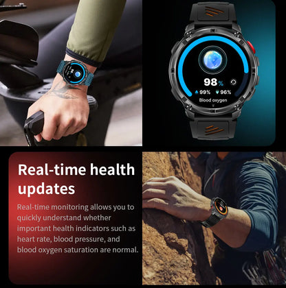 2026 New T-Rex3 Pro GPS Tracker 1100mAh Smartwatch Men 120-Day Standby Clock Rugged Outdoor Sport 10ATM Waterproof Call Watches