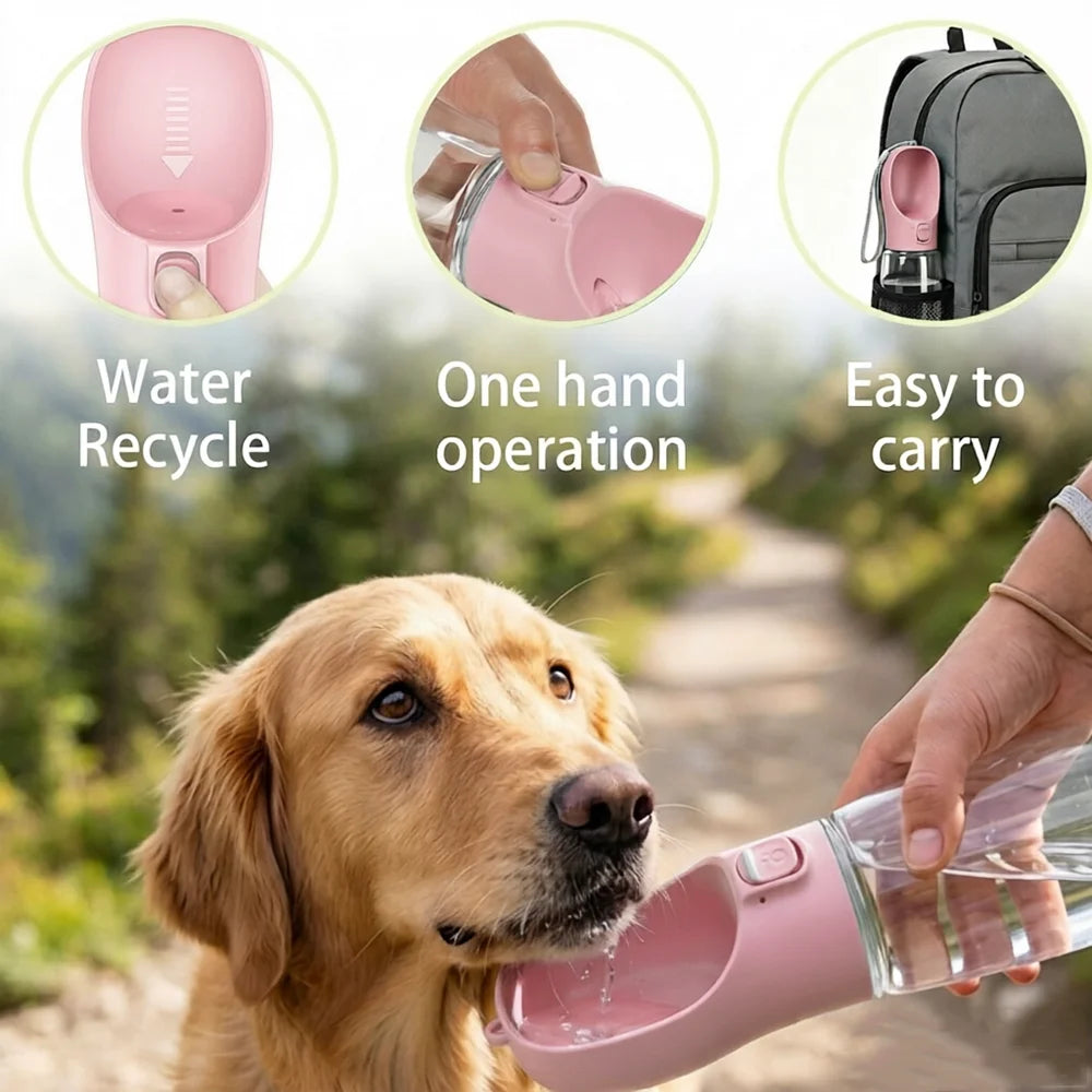 350ml 550ml Portable Water Bottle for Dog Cat Drinking Cup with Lanyard Leakproof Puppy Kitten Water Feeder Outdoor Pet Supplies