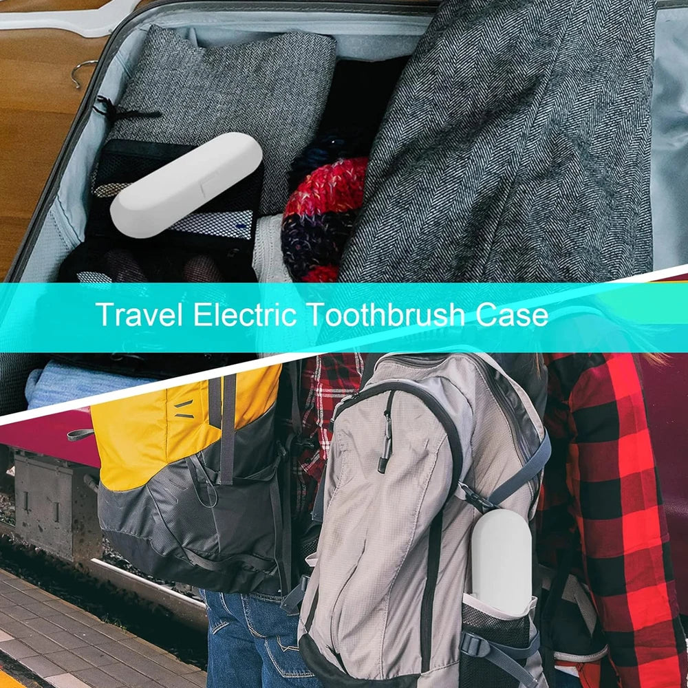 Electric Toothbrush Travel Case, Portable Toothbrush Protective Storage Box Compatible with Oral B & Philips Electric Toothbrush