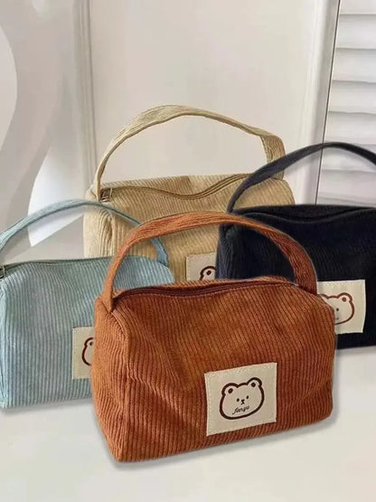 Women's Cosmetic Bags Plush Cute Summer Fashion Large Soft Comfortable Handbag With Handle