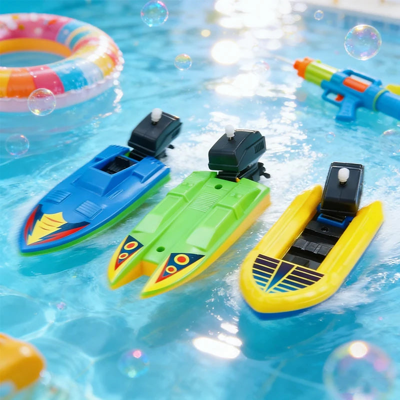 1pc Speed Boat Clockwork Toys Ship Wind Up Float In Water Kid Toys Classic Bathtub Shower Bath Toy for Children‘s Gift Boy Toys