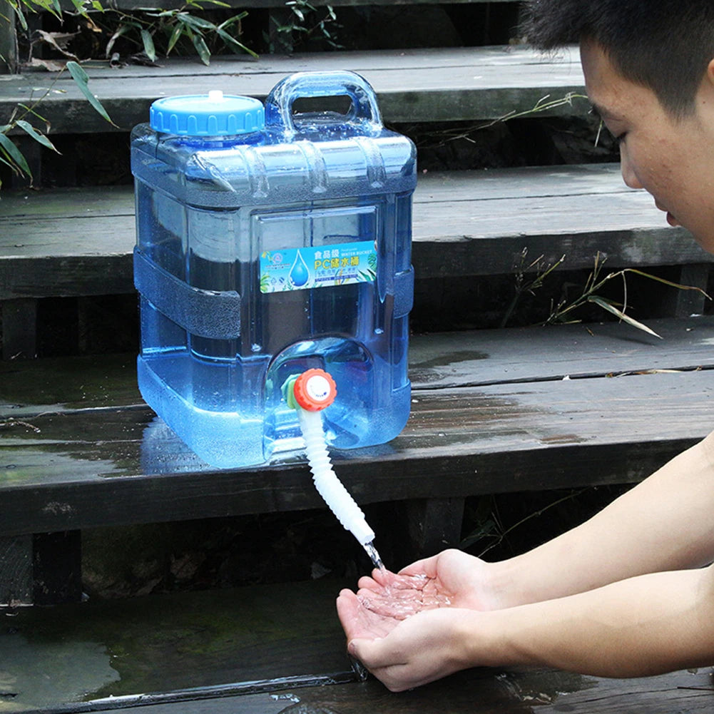 7.5/10/15L Drinking Water Container with Spigot Leakproof Camping Water Tank Large Capacity Water Storage Carrier for Hiking Car