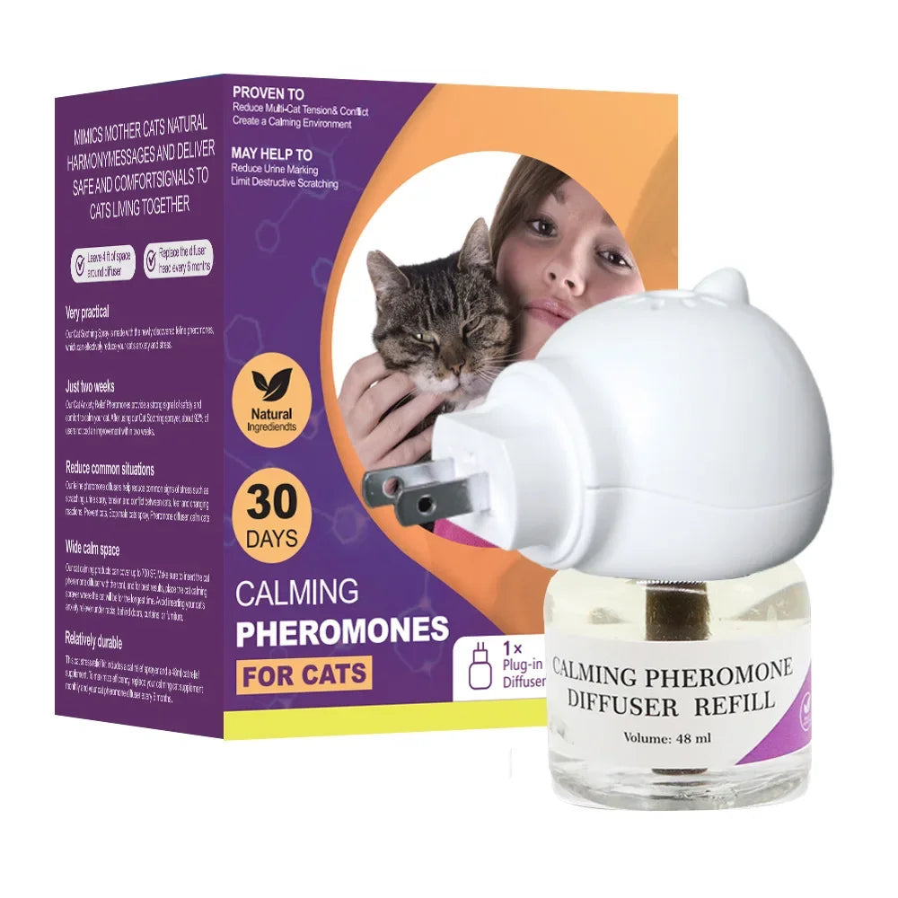 Pet Soothing Liquid, Cat and Dog Soothing Liquid, Felomon Anti Stress Prevention, Cat Urine, Electric Heating Set