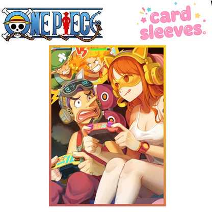 One Piece Card Sleeves 67x92mm 60PCS Set, Luffy/The Straw Hat Pirates/Perona Collection Card Sleeves Suitable for PKM OPCG Game