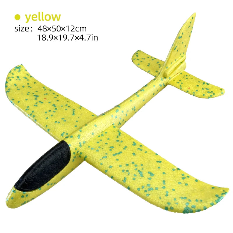50/33CM Big Foam Plane Glider Hand Throw Airplane LED Inertial EPP Bubble Planes Outdoor Launch Kids Toys for Children Boys Gift