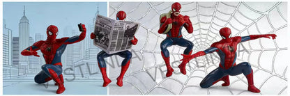 1/4PCS Superhero Spiderman Marvel Model 7-9 cm Action Doll Mini Avengers Toy Collection Ornaments Around Game Christmas Surprise