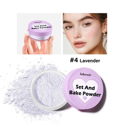 Lakerain Delicate Setting Powder Lasting Without Shedding Makeup Control Oil Locking Moisture Create Zero Pore Base Makeup