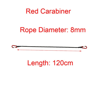 Heavy Duty Bungee Cord Elastic Tie Strap String Carabiner Hooks Kayak Cycling Luggage Packing Ropes Camping Accessories