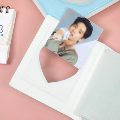 A5 Kpop Photocard Holder Binding Photo Cards Holder in Polaroid Album Book 3 Inches Heart Photo Card School Stationery Binder