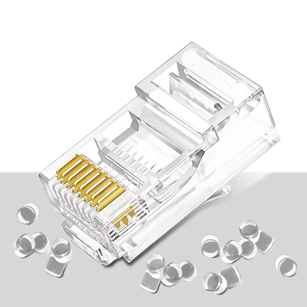 10/50/100Pcs Pass Through RJ45 Cat6/Cat5e Connectors Crystal End 8P8C Crimp UTP Standard Ethernet Network Modular Plug