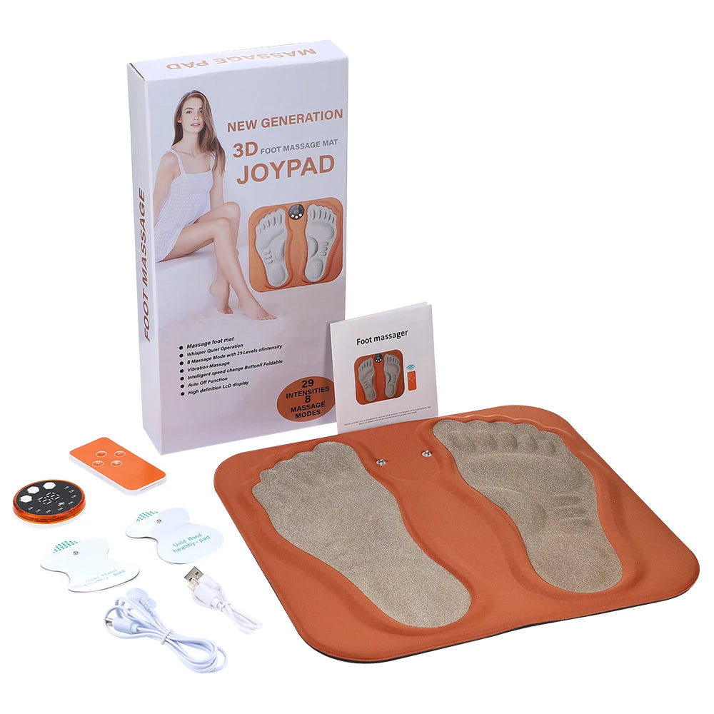 3D Smart Foot Massage Pad RF Remote Feet Massager 8 Modes 29 LevelsImprove Blood Circulation Relax Muscles Slim Legs Foot Pad