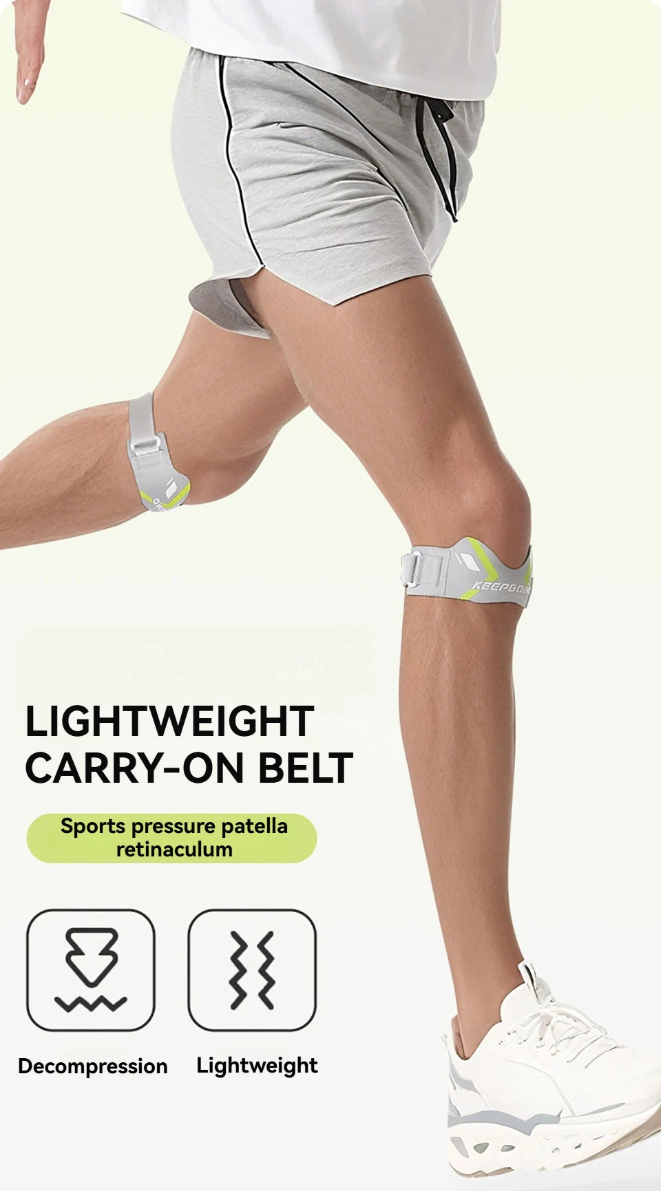 GTUBIKE 1PCS Patella Band Protection Kneecap Knee Tendon Support Strape Brace Adjustable Absorption Compression Pad Basketball