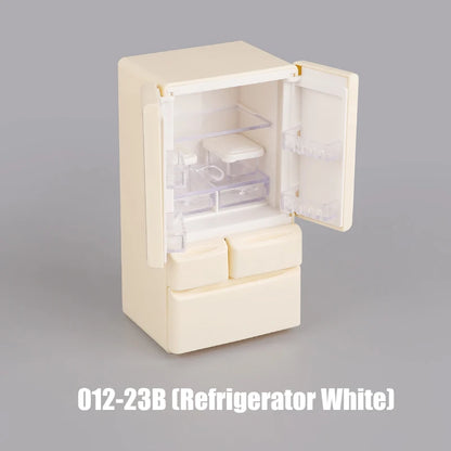 Dollhouse Furniture Kitchen Play Set Miniature Refrigerator 1:12 Mini Food Living Room Sofa Set Pretend Play  Accessores Toy