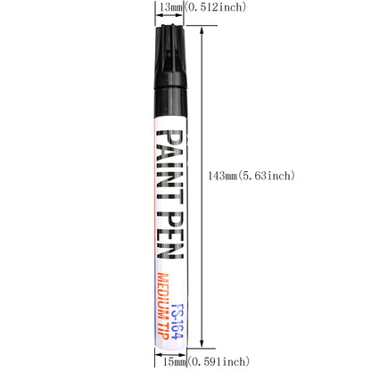 Black/White Oil Based Paint Pens, Permanent Marker for Metal, Wood, Canvas, Fabric, Plastic, Tire, Glass, Waterproof