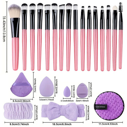 Makeup Brush Set 20Pcs Kit Soft Fluffy Eye Shadow Brushes Cosmetic Foundation Powder Highlighter Blending Beauty Tool Beginners